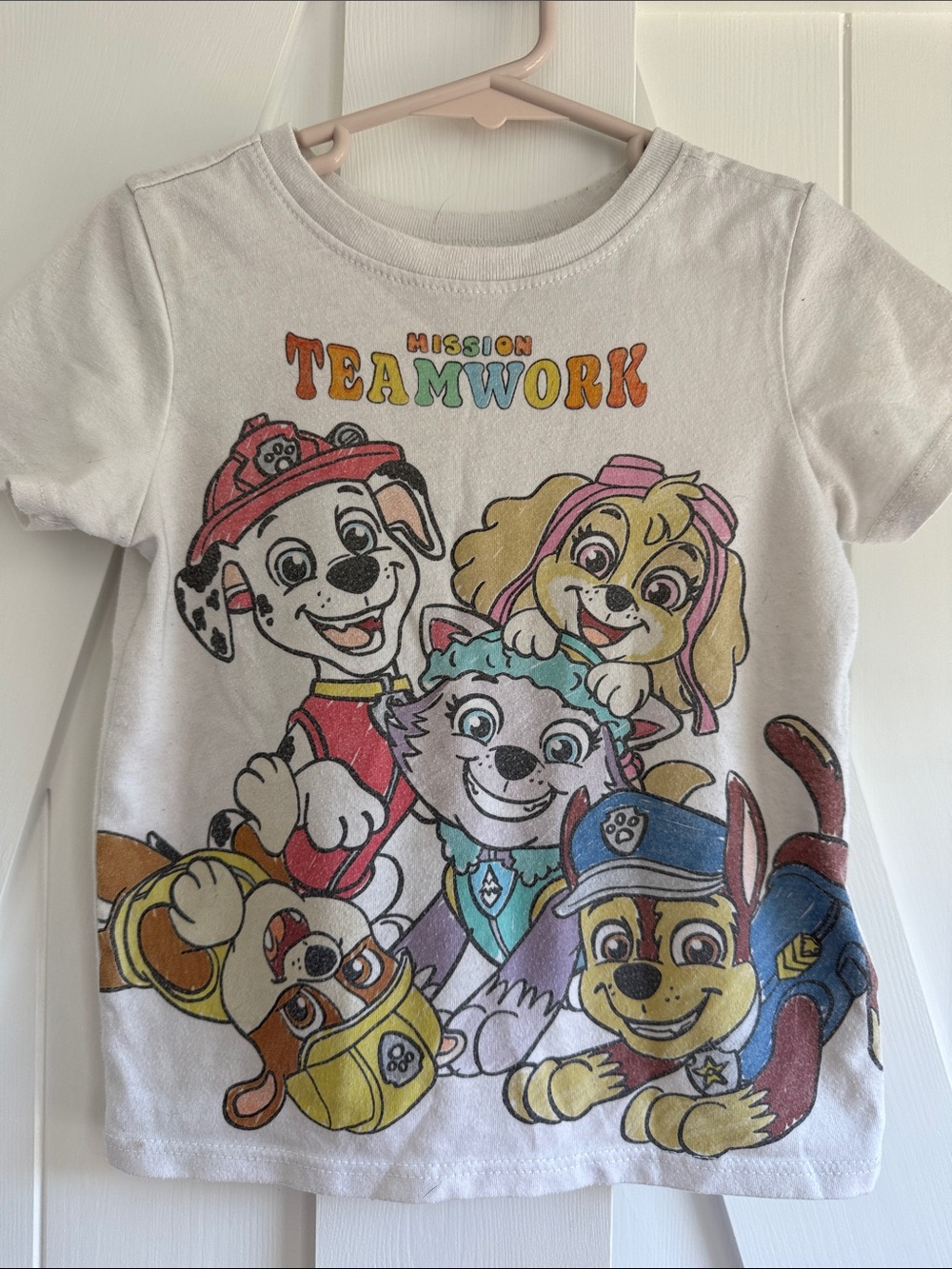Paw Patrol "Teamwork" Kids Graphic Tee - White